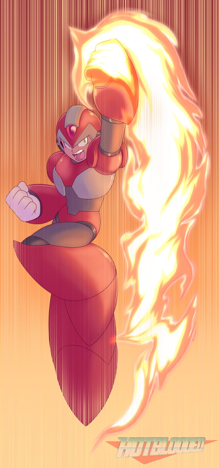 x (mega man and 1 more) drawn by hotbloodedmecha