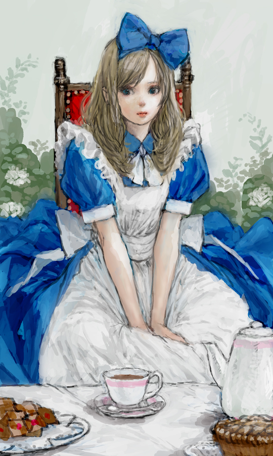 alice (alice's adventures in wonderland) drawn by ponsuke_(pon00000)