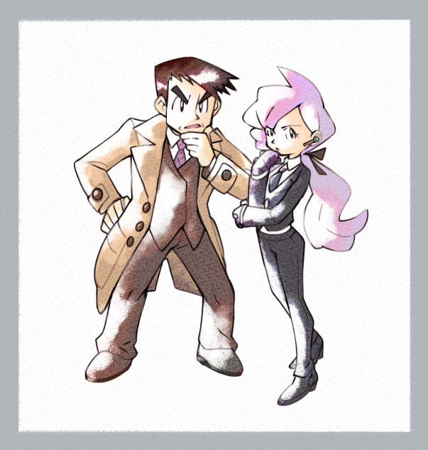 anabel and looker (pokemon and 1 more) drawn by vergolophus