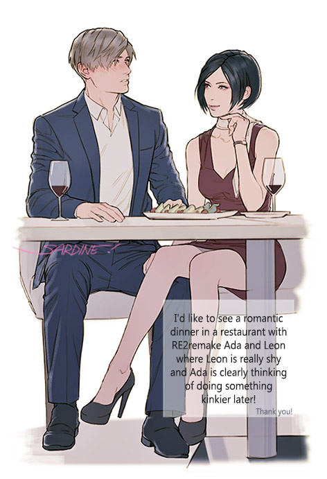 leon s. kennedy and ada wong (resident evil and 1 more) drawn by sardine_(kjr0313)