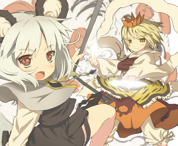 nazrin and toramaru shou (touhou) drawn by ooide_chousuke