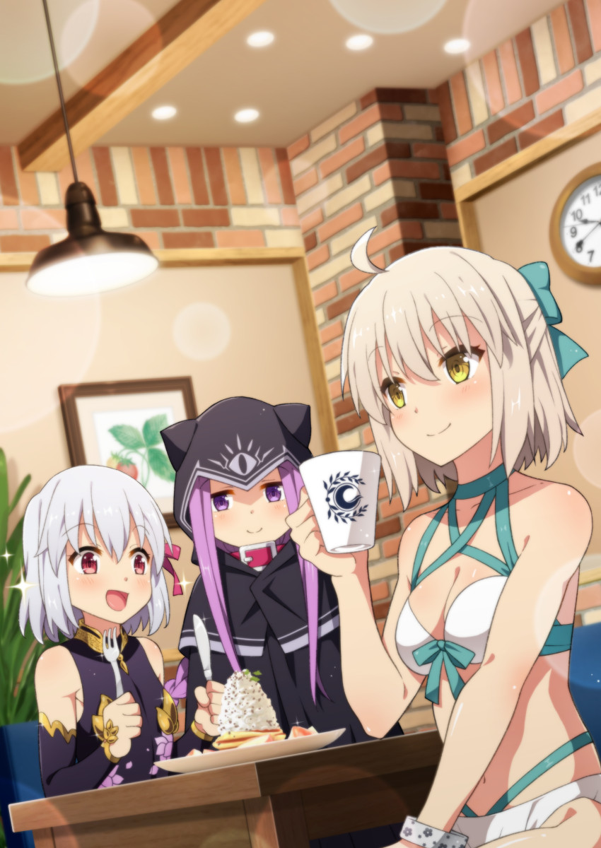 okita souji, medusa, kama, and okita j. souji (fate and 1 more) drawn by amasawa_natsuhisa