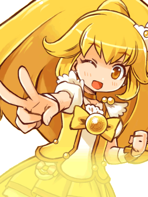 kise yayoi and cure peace (precure and 1 more) drawn by shigatake