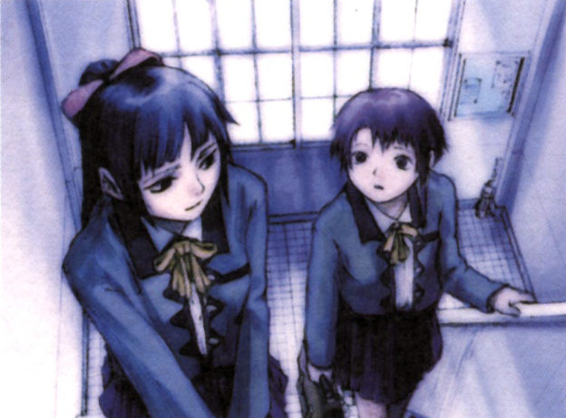 iwakura lain (serial experiments lain) drawn by abe_yoshitoshi