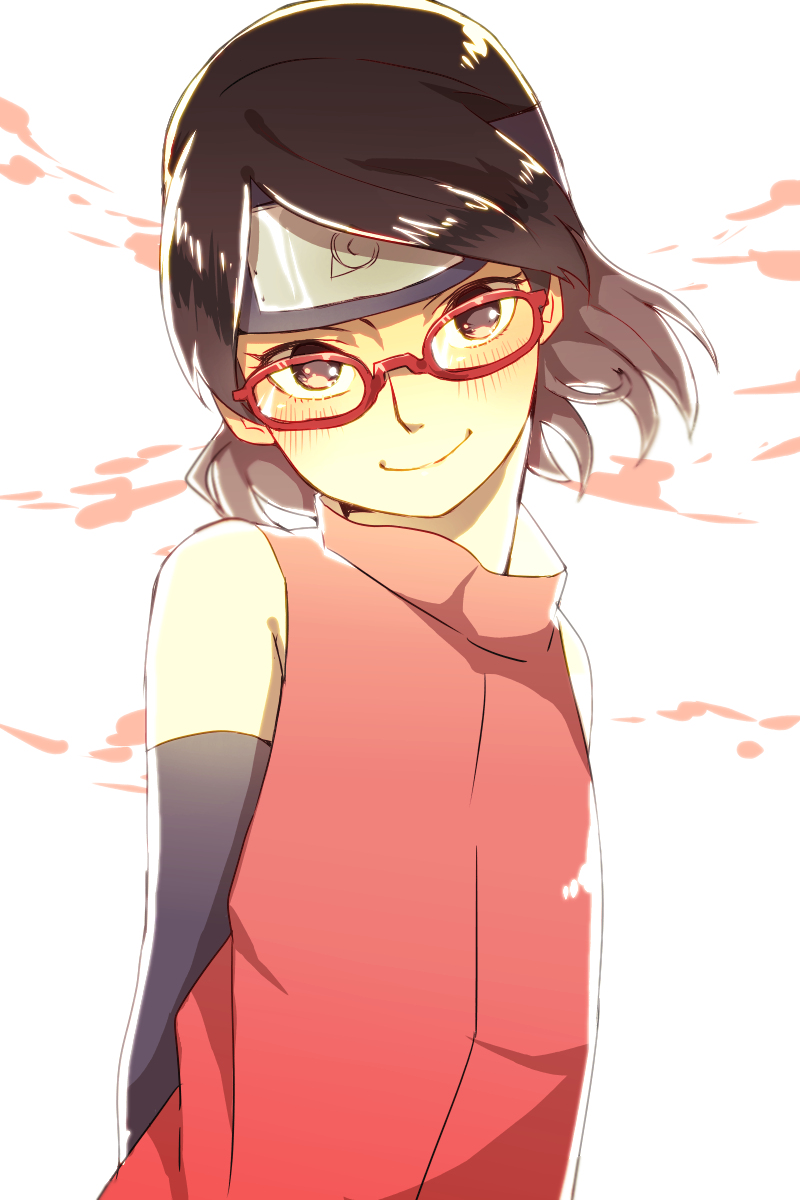 uchiha sarada (naruto and 1 more) drawn by mizuto_(o96ap)