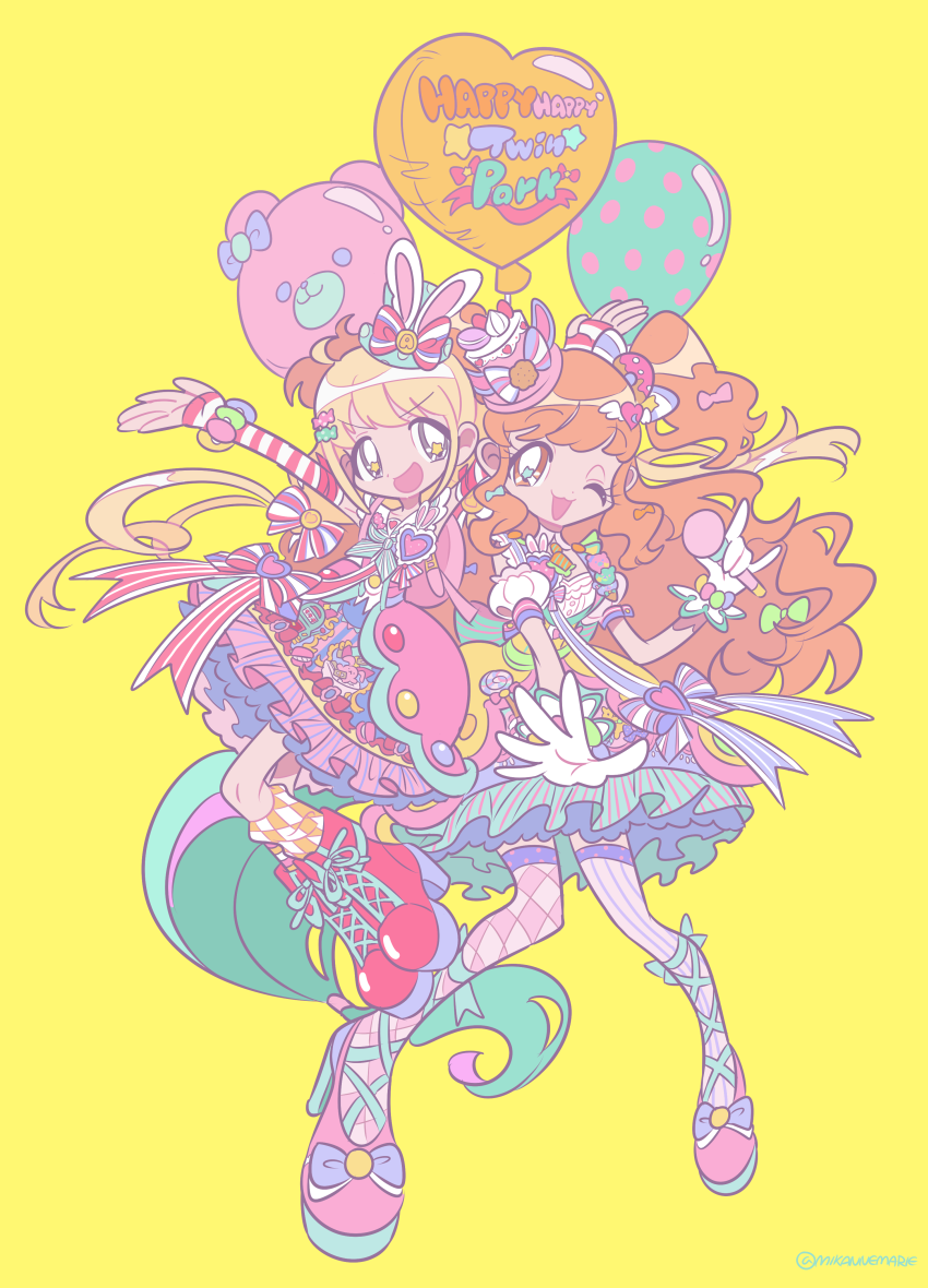 futaba anzu and moroboshi kirari (idolmaster and 1 more) drawn by invaderdarling