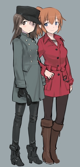 gertrud barkhorn and charlotte e. yeager (world witches series and 1 more) drawn by shimada_fumikane