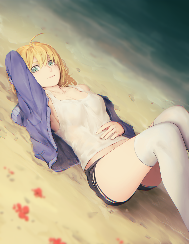artoria pendragon and saber (fate and 1 more) drawn by neon.p