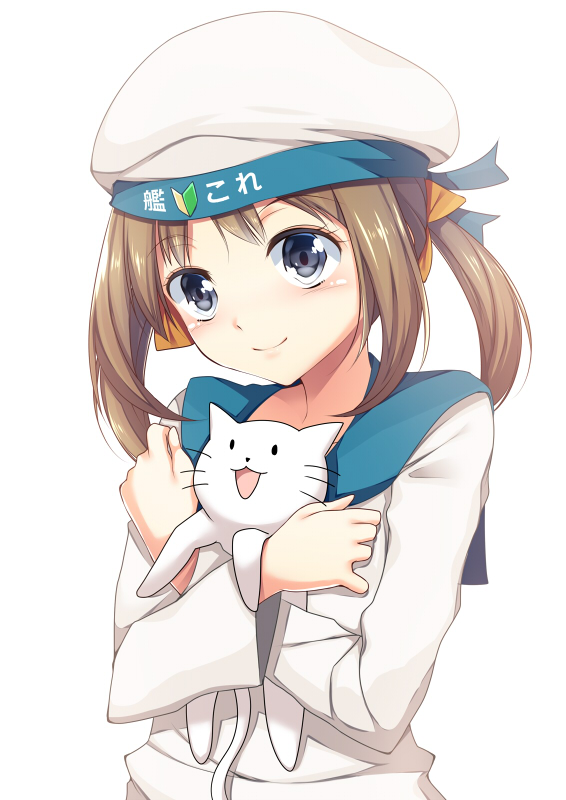 error musume and girl holding a cat (kantai collection) drawn by yappen
