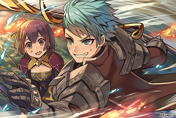 bernadetta von varley and caspar von bergliez (fire emblem and 1 more) drawn by fujimaru_(green_sparrow)