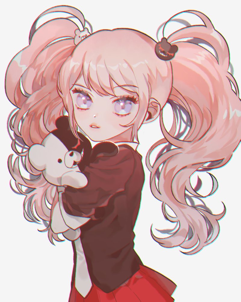 enoshima junko and monokuma (danganronpa and 1 more) drawn by g0m_0