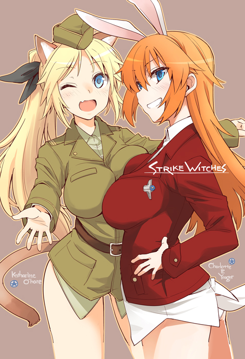 charlotte e. yeager and katharine o'hare (world witches series and 2 more) drawn by fujii_jun
