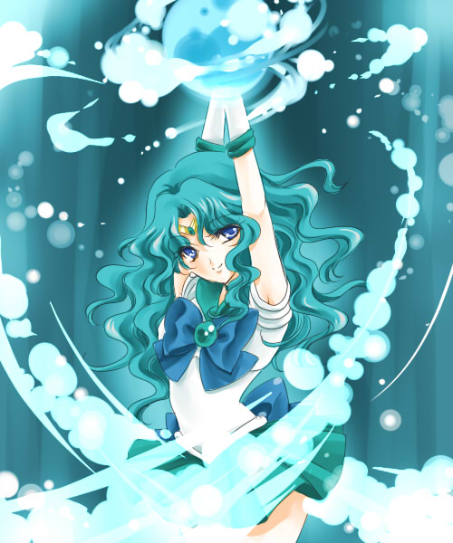 kaiou michiru and sailor neptune (bishoujo senshi sailor moon) drawn by shirataki_kaiseki