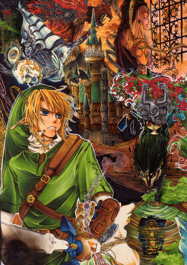 link, princess zelda, midna, wolf link, and zant (the legend of zelda and 1 more) drawn by midorihana_yasaiko
