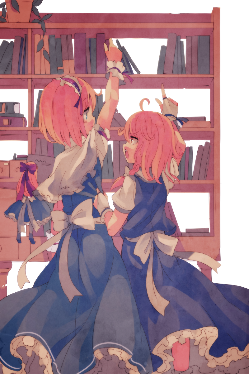 kirisame marisa, alice margatroid, and shanghai doll (touhou) drawn by fuukadia_(narcolepsy)