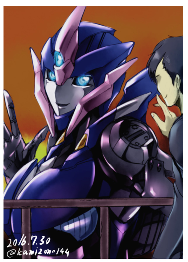 arcee and jackson darby (transformers and 1 more) drawn by kamizono_(spookyhouse)