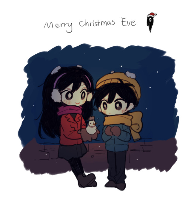 sunny, mari, and something (omori) drawn by slugrab