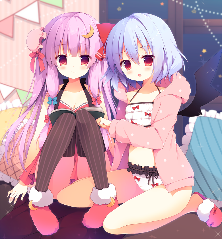remilia scarlet and patchouli knowledge (touhou) drawn by izumi_yuhina