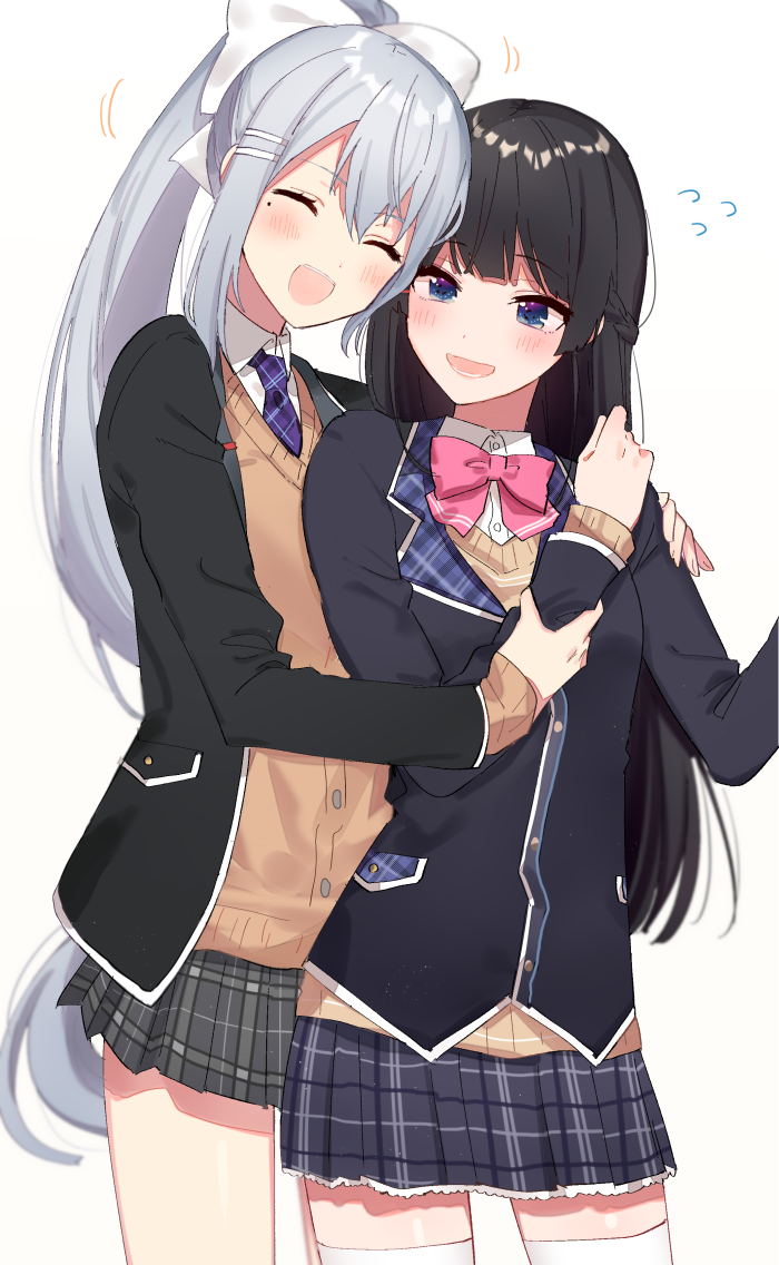 tsukino mito and higuchi kaede (nijisanji) drawn by manio
