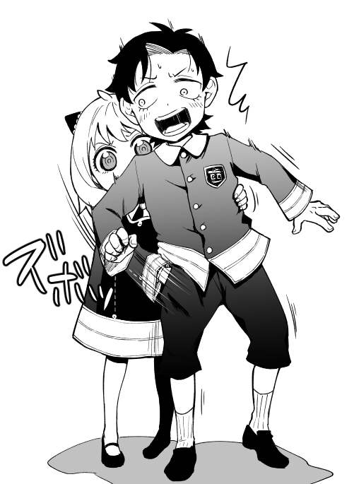 anya and damian desmond (spy x family) drawn by render3hai