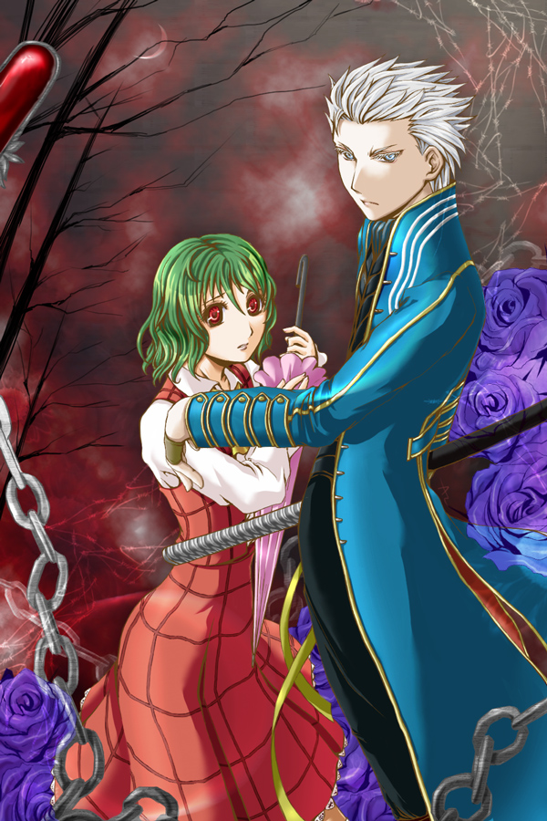 kazami yuuka and vergil (touhou and 2 more) drawn by azun_(azn)