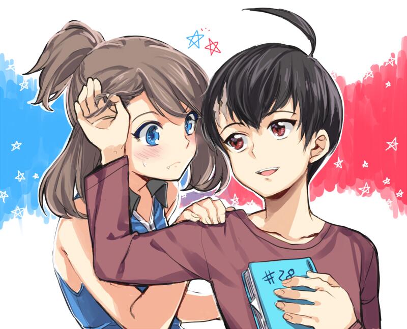 may and brendan (pokemon and 1 more) drawn by cezaria