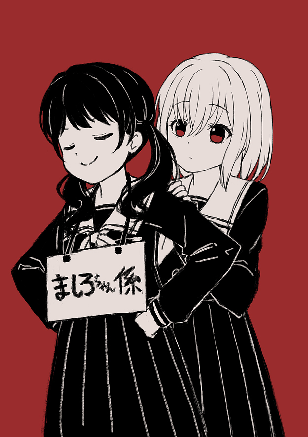 kurata mashiro and futaba tsukushi (bang dream!) drawn by saiko_dagashi