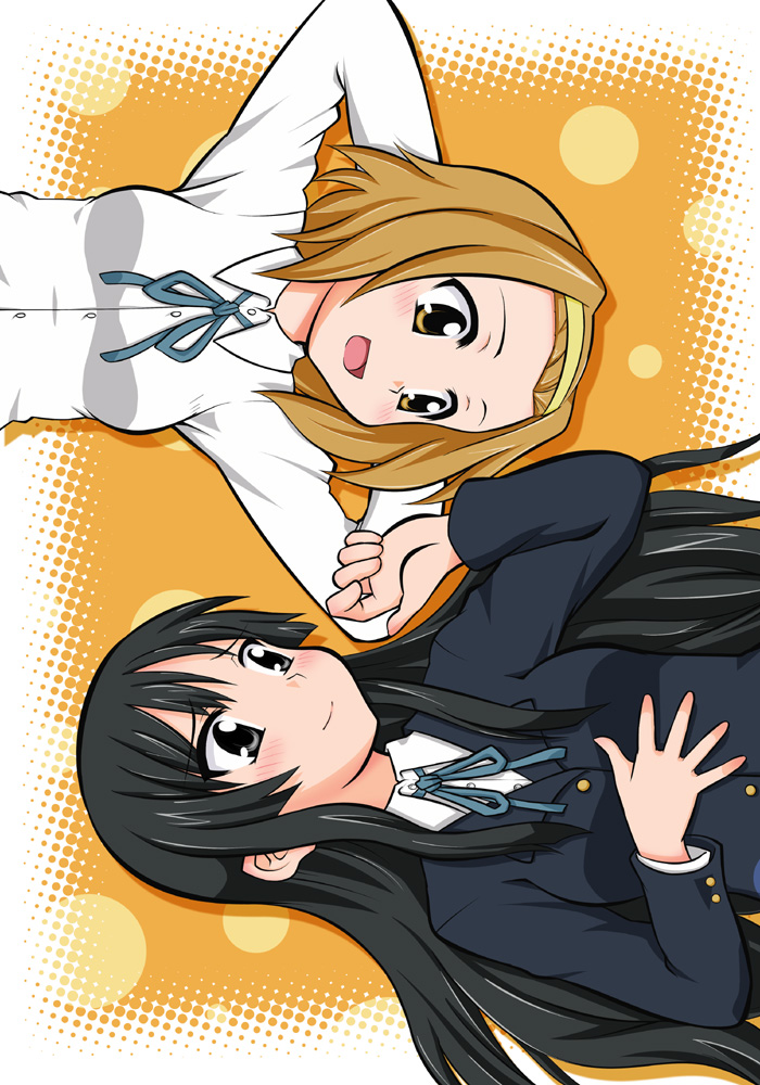 akiyama mio and tainaka ritsu (k-on!) drawn by satsuki_inari