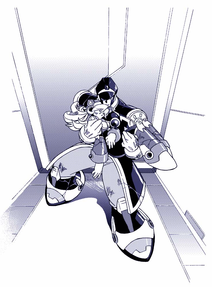 alia and signas (mega man and 1 more) drawn by shinawaki