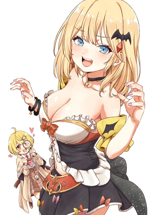 watson amelia and yozora mel (hololive and 1 more) drawn by fuusuke_(fusuke208)