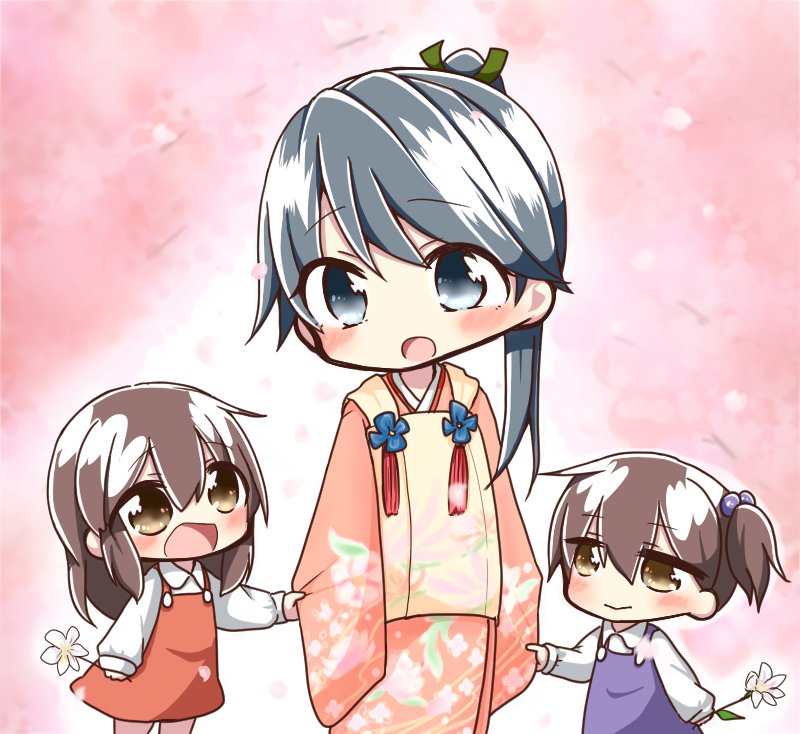 kaga, akagi, and houshou (kantai collection) drawn by jako_(jakoo21)