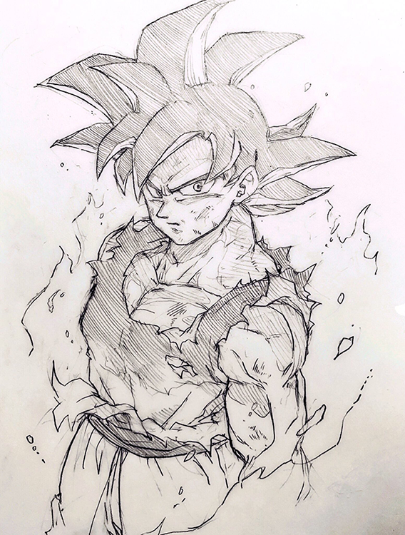 son goku (dragon ball and 1 more) drawn by tkgsize