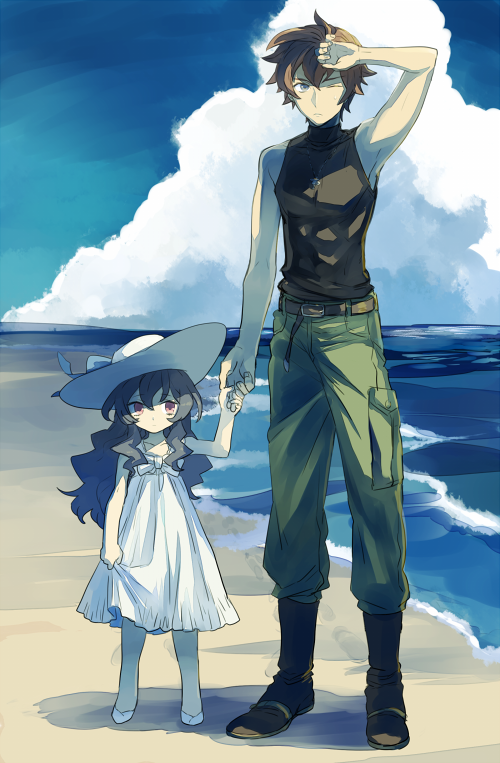 yuugiri and hinomiya andy (zettai karen children and 1 more) drawn by kudou_akira