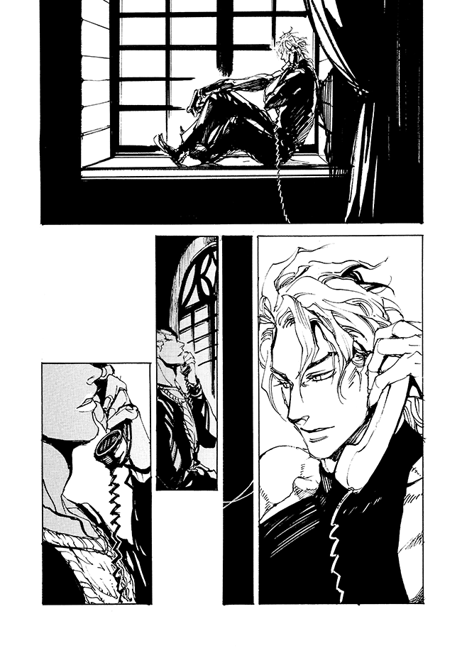 dio brando and enrico pucci (jojo no kimyou na bouken and 1 more) drawn by merumeru626