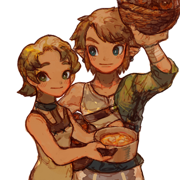 link and ilia (the legend of zelda and 1 more) drawn by madogiwa_totto