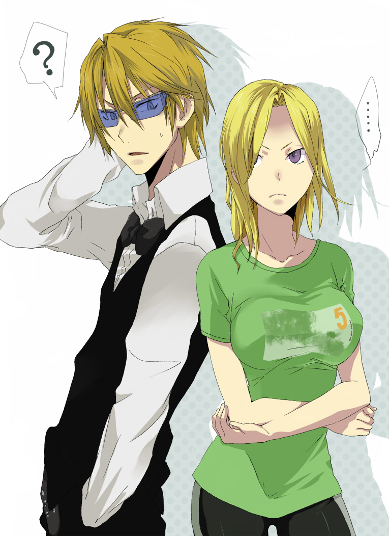 heiwajima shizuo and vorona (durarara!!) drawn by ageha