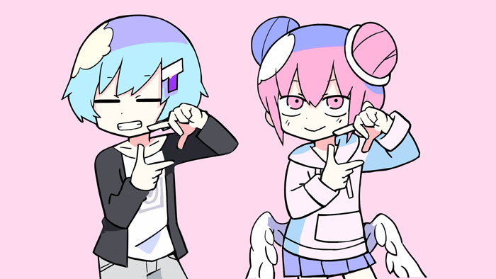 nanawo akari, datenshi-chan, and eve (indie utaite and 1 more) drawn by terada_tera