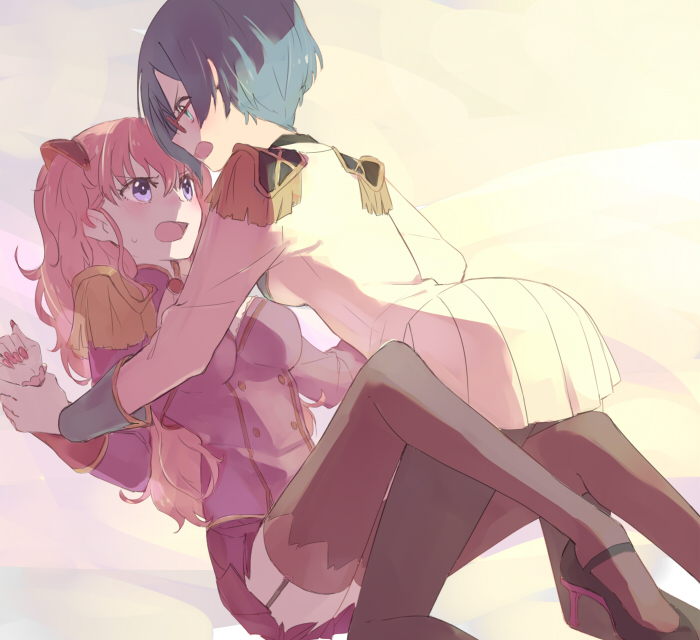 charlotte shalzen and shigure kasumi (valkyrie drive and 1 more) drawn by sou_(tuhut)