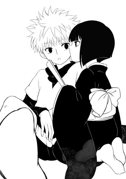 killua zoldyck and kalluto zoldyck (hunter x hunter) drawn by ayame_(artist)