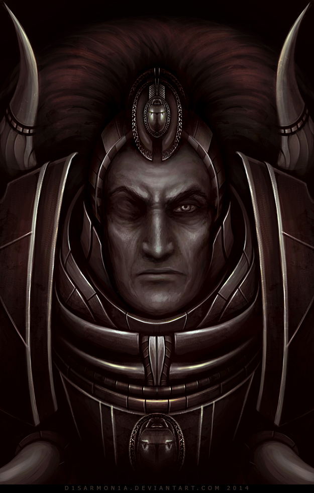 magnus the red (warhammer 40k) drawn by veronica_anrathi