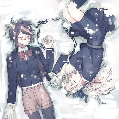 kirigiri kyoko and samidare yui (danganronpa and 2 more) drawn by dg_xhs
