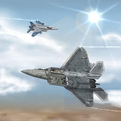 mobius 1 and cipher (ace combat and 3 more) drawn by ragi_(00203)