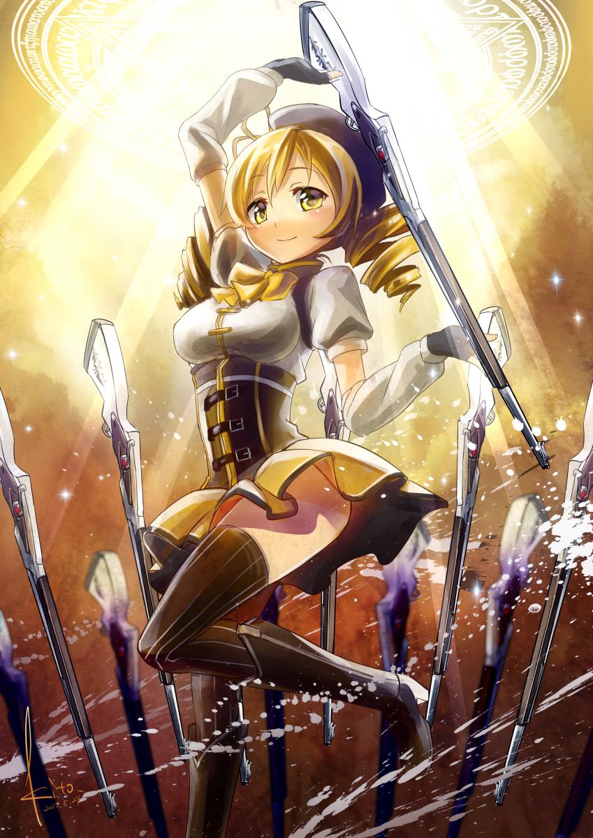 tomoe mami (mahou shoujo madoka magica) drawn by kito_(kito2)