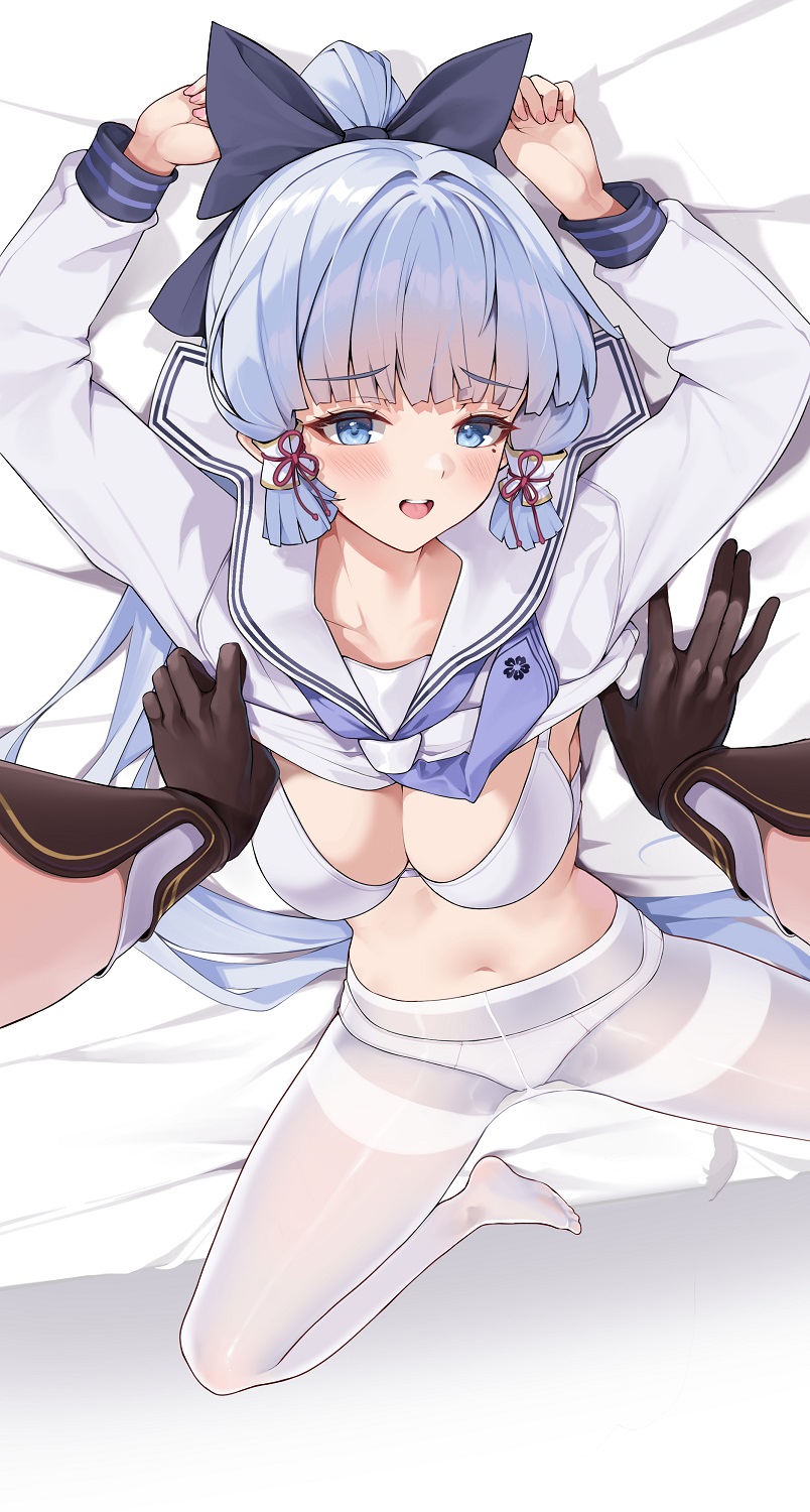 aether and kamisato ayaka (genshin impact) drawn by matrix16