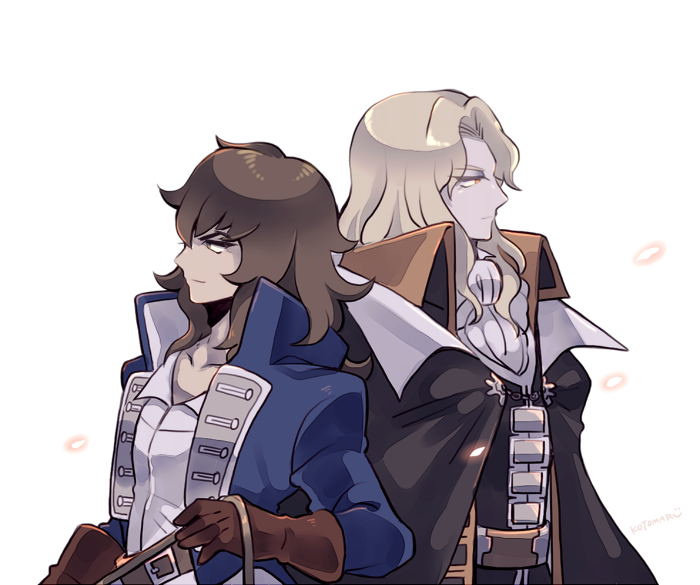 richter belmont and alucard (castlevania and 2 more) drawn by kotorai