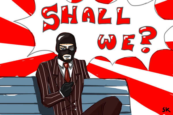 abe takakazu, spy, and red spy (team fortress 2 and 1 more)