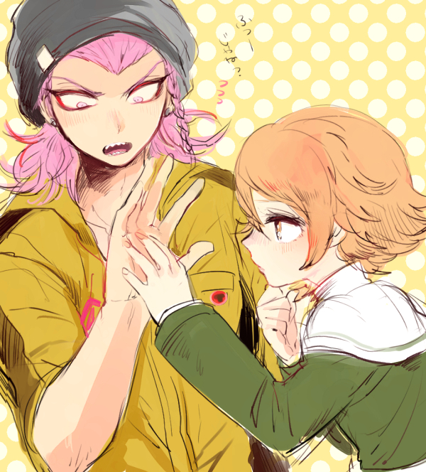fujisaki chihiro and soda kazuichi (danganronpa and 1 more) drawn by joonoyuki