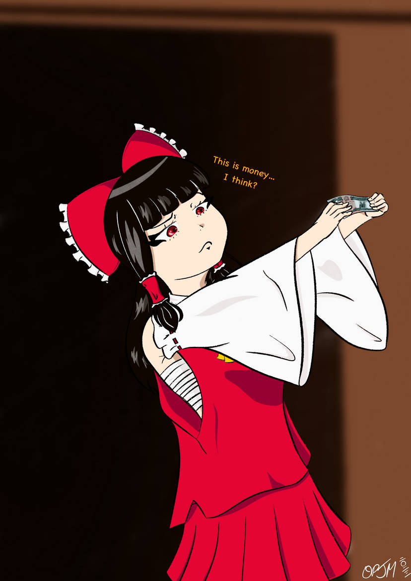 hakurei reimu (touhou) drawn by one1pixel1jump1man