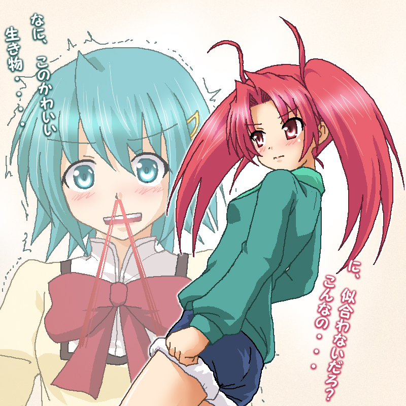 miki sayaka and sakura kyoko (mahou shoujo madoka magica) drawn by hayashiya_zankurou