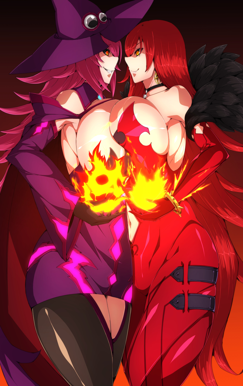 konoe a. mercury and astaroth (blazblue and 7 more) drawn by byakkun_(byakkun8181)